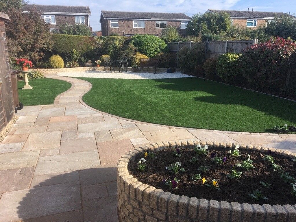 Landscaping and paving